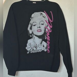 Vintage Marilyn Monroe Women’s Sweatshirt | Size Small | Black